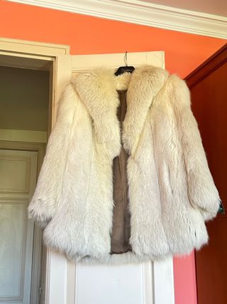 Chaquetón piel REAL zorro blanco