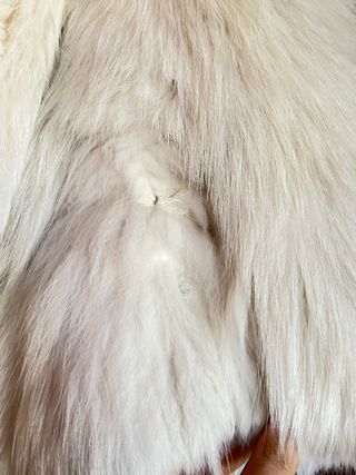 Chaquetón piel REAL zorro blanco