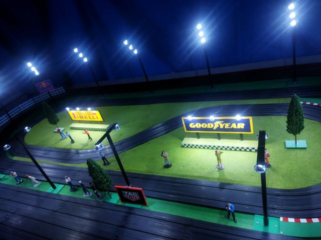 Circuito iluminación slot scalextric scx
