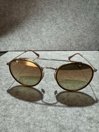 Gafas sol Ray-ban Round double beige