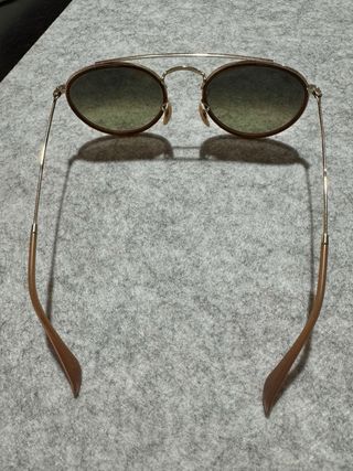Gafas sol Ray-ban Round double beige