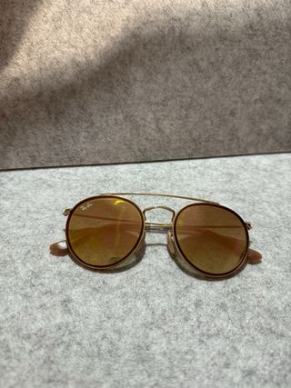 Gafas sol Ray-ban Round double beige