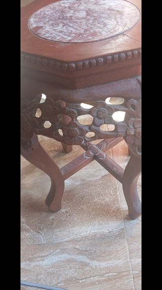 MESITA AUXILIAR MACETERO DE PALO