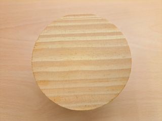 Portacandela in vetro con tappo in legno