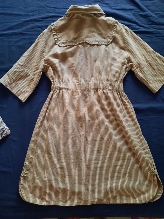 Vestido abotonado a rallas CLP