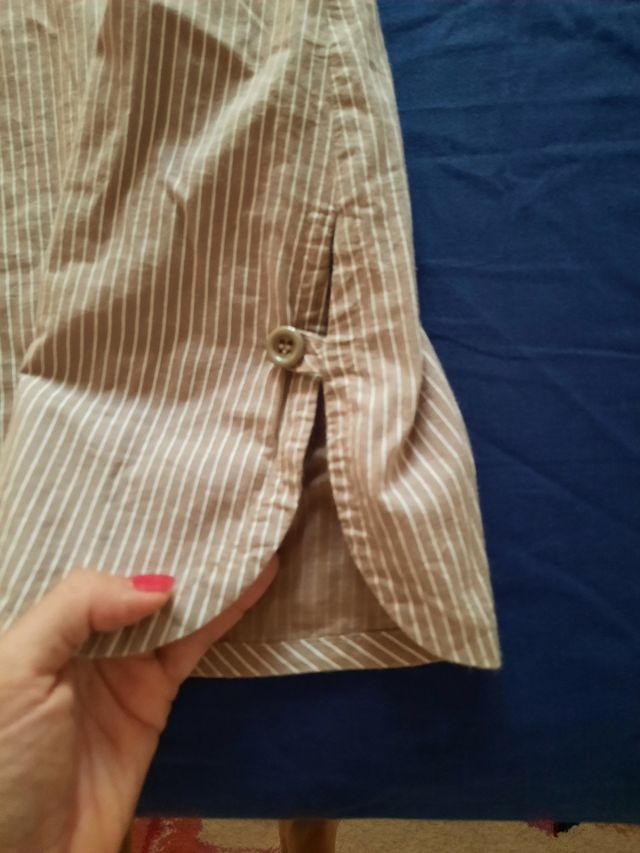 Vestido abotonado a rallas CLP