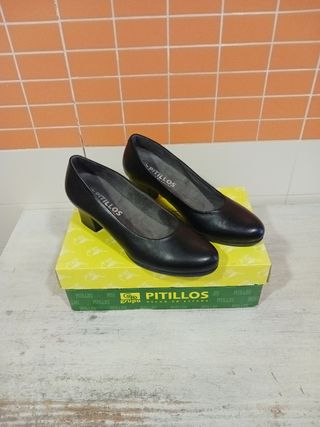 Zapatos sra salon piel negros t 37