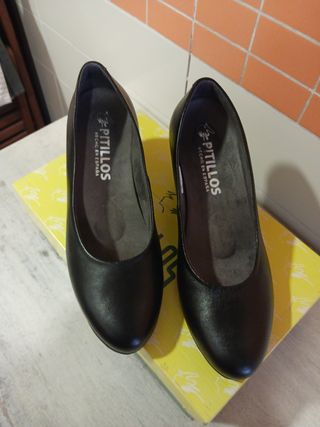 Zapatos sra salon piel negros t 37