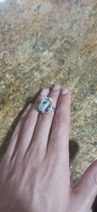 Anillos de plata 925 y circonitas. Elegante