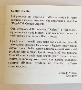 Centrotavola artigianato veneziano Dogale Venezia