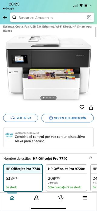 Impresora Hp officejet pro 7740