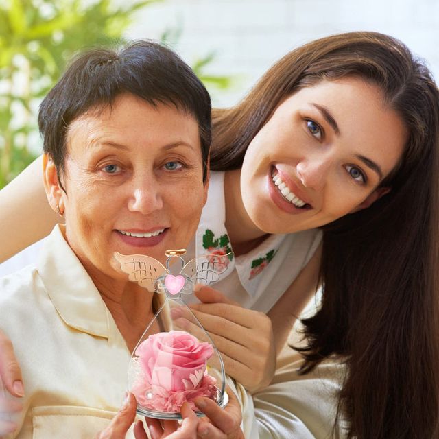 Rosa Eterna em Vidro, Rosa preservada em Anjo