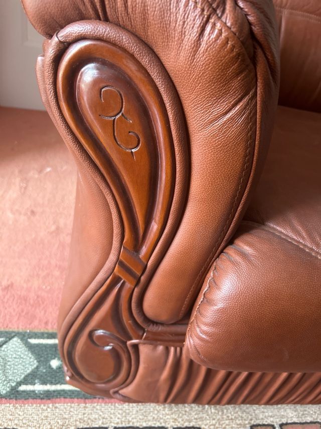 DOS butacas sofa de piel