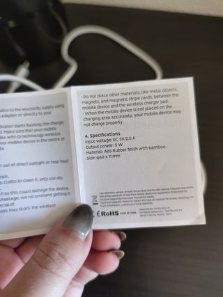 Carregador sem fios novo