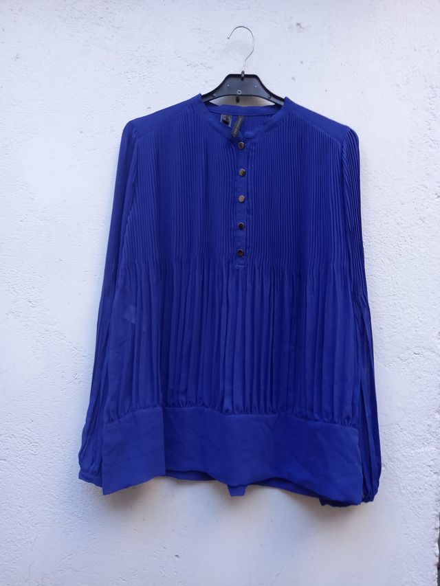Camisa Mango vintage de color azul Talla L