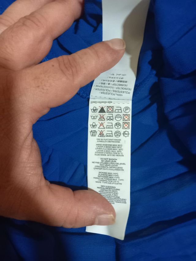 Camisa Mango vintage de color azul Talla L