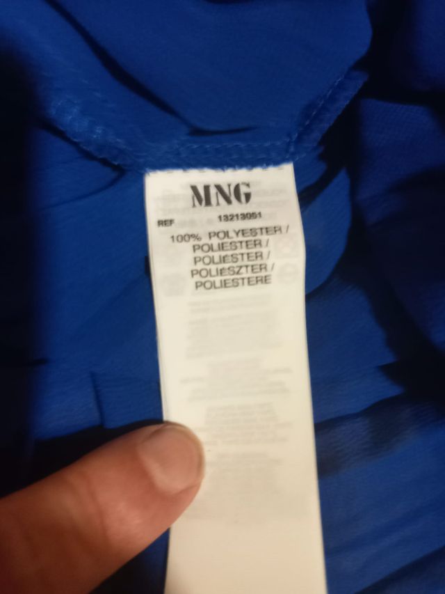 Camisa Mango vintage de color azul Talla L