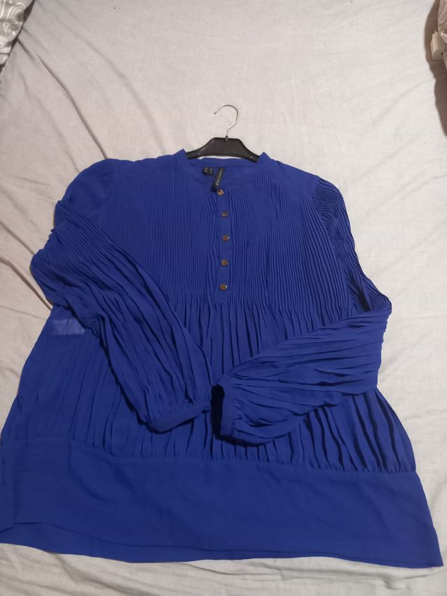 Camisa Mango vintage de color azul Talla L