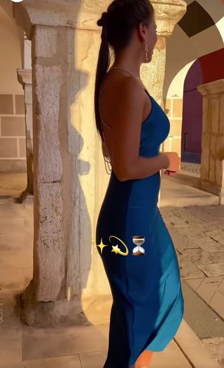 Vestido Fiesta Azul petroleo