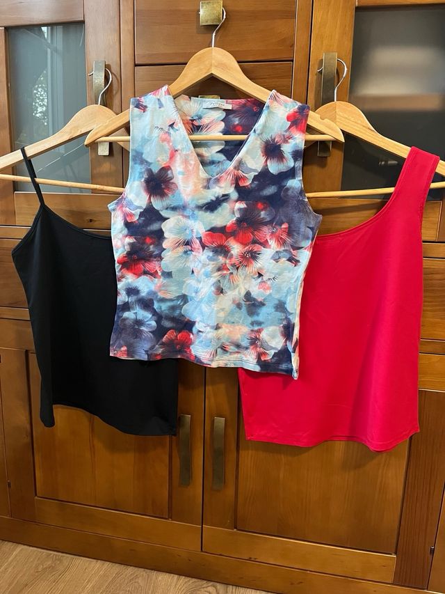 Lote de 3 camisetas tops para mujer