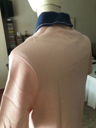 Polo Lacoste Live Mujer Rosa y Azul