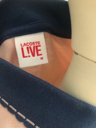 Polo Lacoste Live Mujer Rosa y Azul