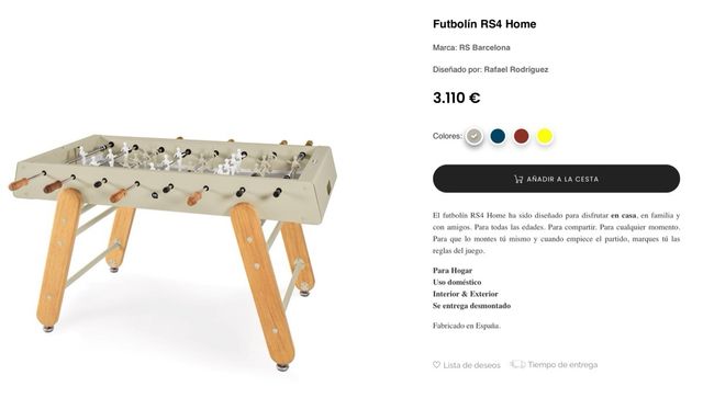 Futbolin profesional rs4 barcelona 