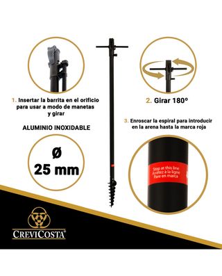 Sombrilla UV 200cm Grecas Doradas