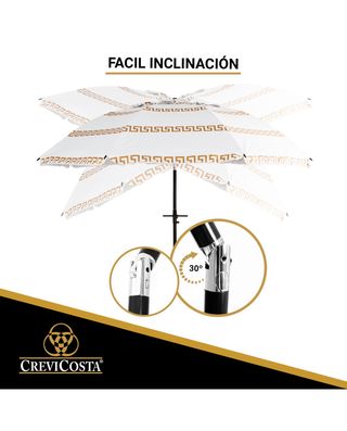 Sombrilla UV 200cm Grecas Doradas