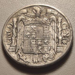 F8 Moneda 5 centimos 1941 Estado Español MBC