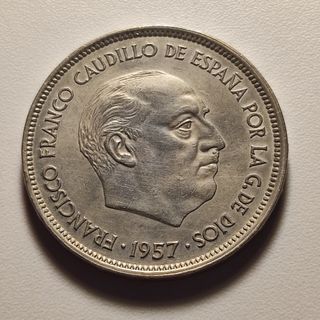 F19 Moneda 25 pesetas Franco 1957 74 EBC