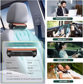 ventilador asiento automóviles 12v SIN ESTRENAR