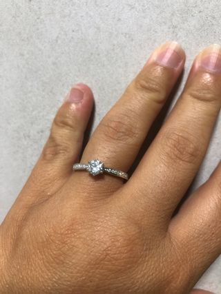 Anillo moissanita 0.50 ct