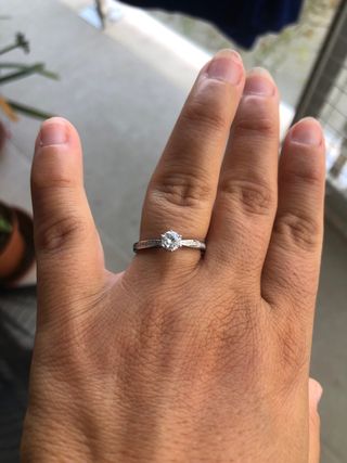 Anillo moissanita 0.50 ct