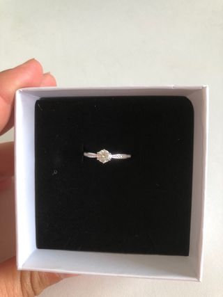 Anillo moissanita 0.50 ct
