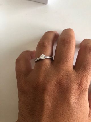 Anillo moissanita 0.50 ct