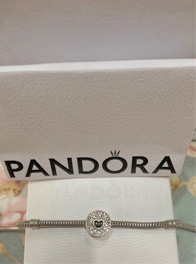 Charm Pandora Buon Anniversario Pavè E Cuore