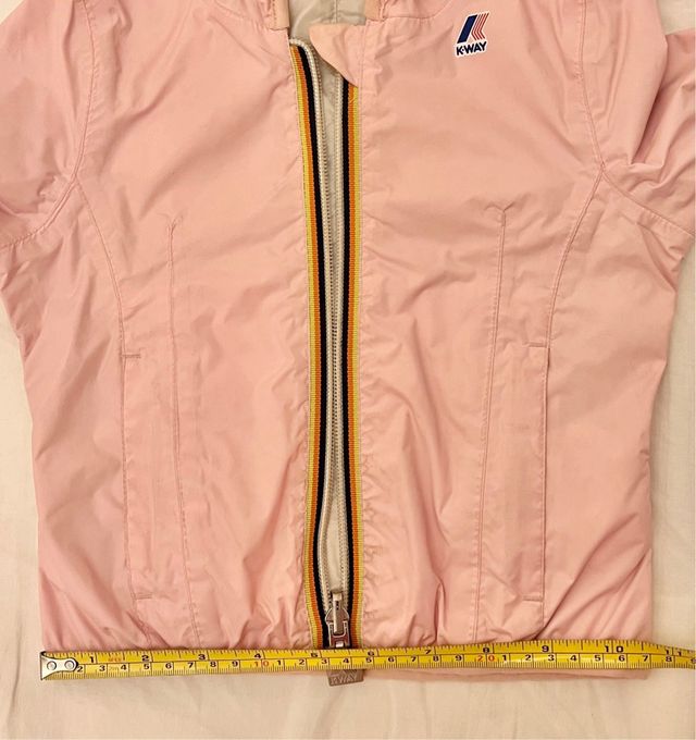 K-way rosa/beige bimba reversibile