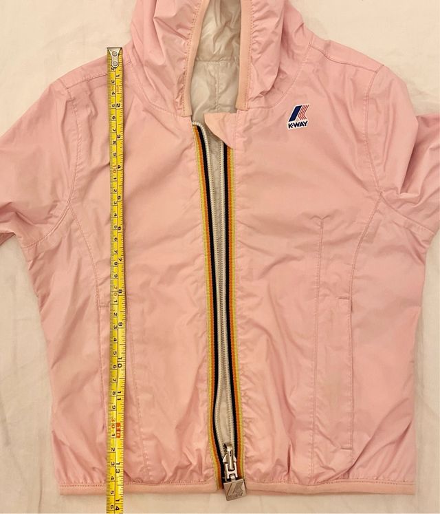 K-way rosa/beige bimba reversibile