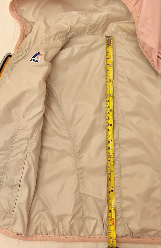 K-way rosa/beige bimba reversibile