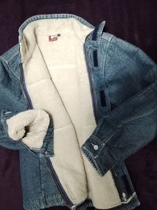 Cazadora chico Quicksilver forrada pelo, vaquera
