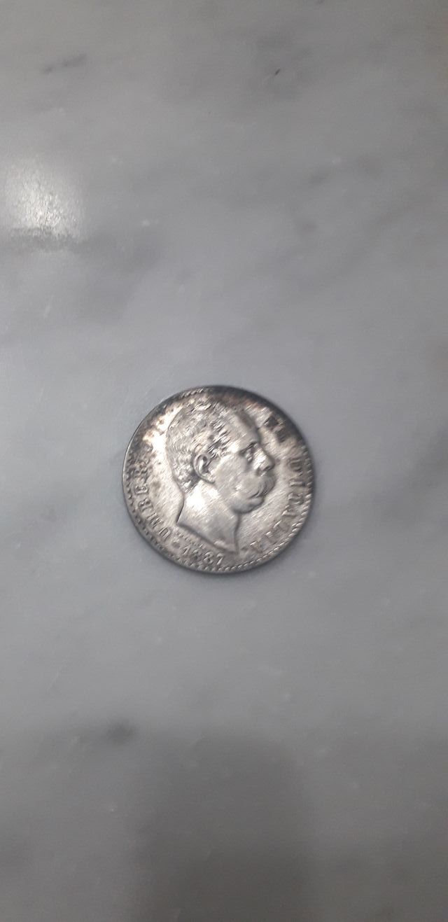 2 lire 1887 umberto I regno d'Italia