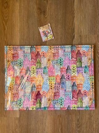 Tablon imantado Casitas de colores 