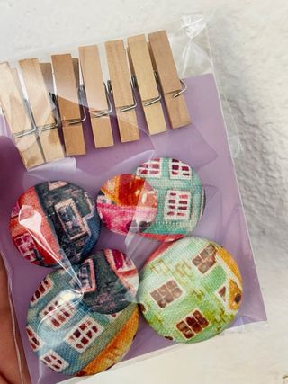 Tablon imantado Casitas de colores 