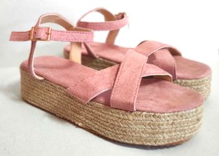 Sandalias rosa plataforma 37