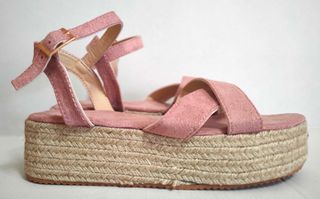 Sandalias rosa plataforma 37