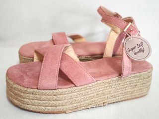 Sandalias rosa plataforma 37