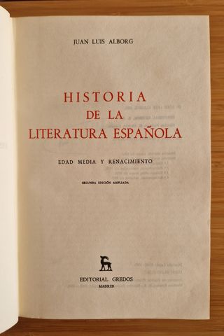 Historia de la literatura española, Alborg