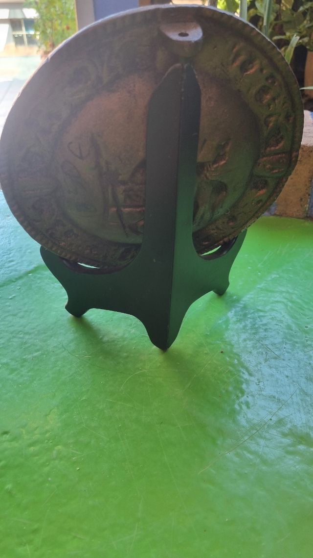 Plato de Don Quijote de bronce