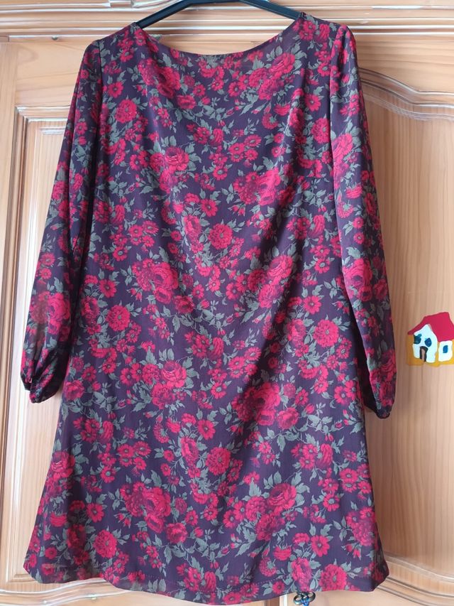 Vestido manga larga mujer